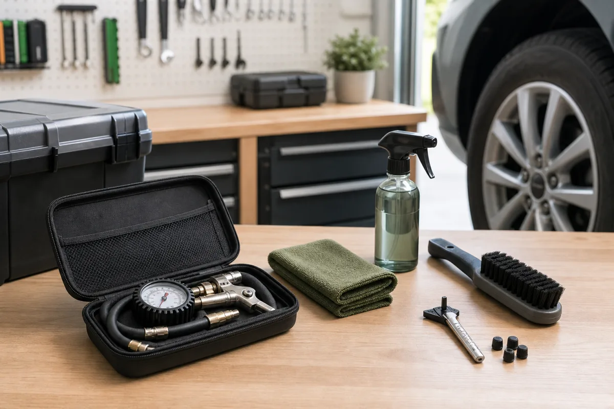 Organized automotive maintenance workspace