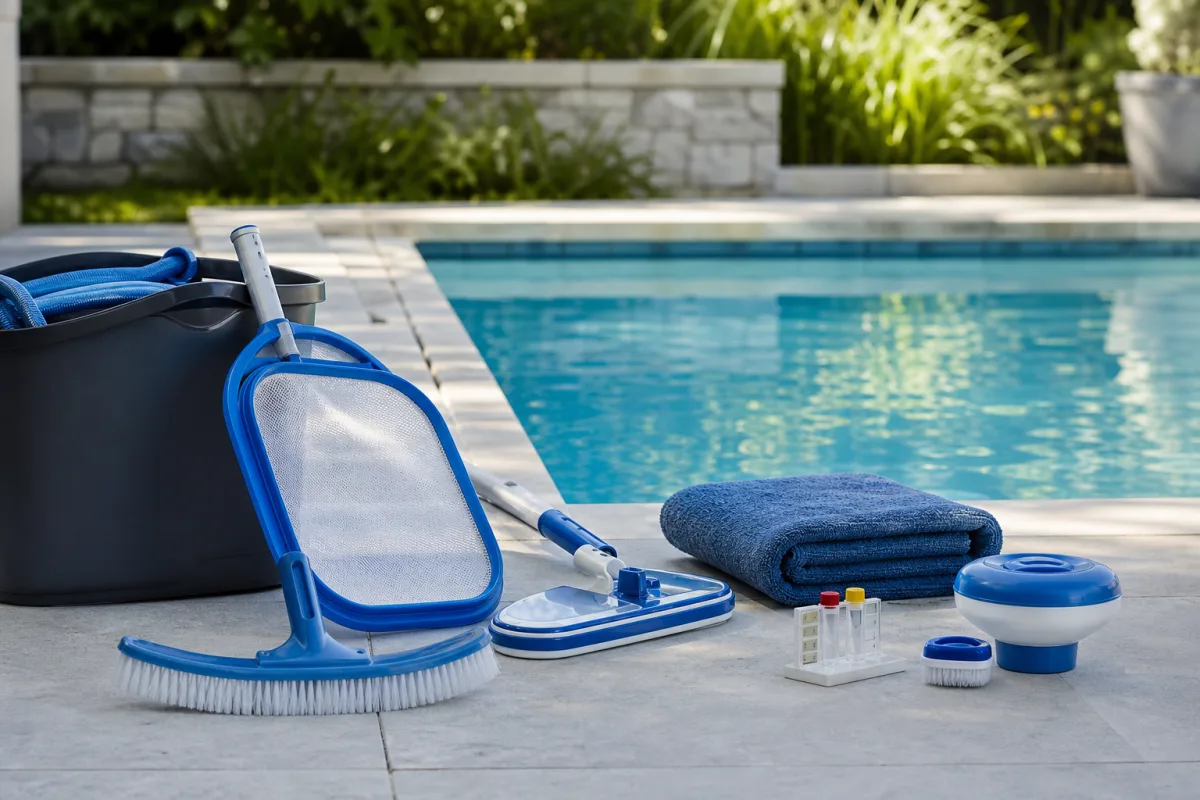 Pool and outdoor care workspace